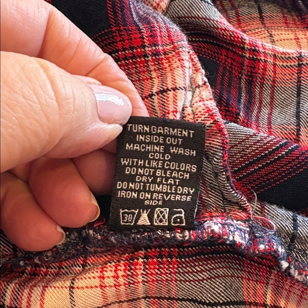 Tolani Embroidered Red and Blue Plaid Shirt Size 3X - Picture 11 of 11